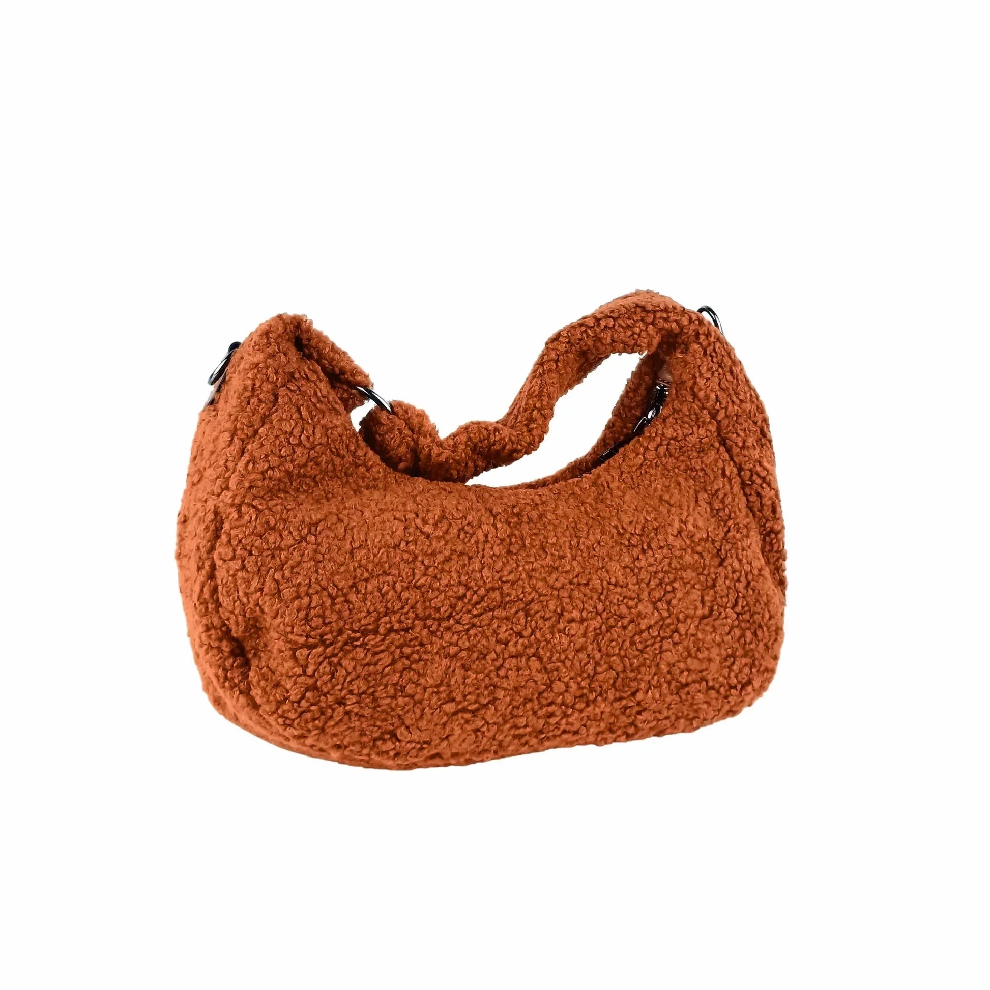 Hobo Bag Faux Sheepskin - MS-1669 - Stile Donna Bags