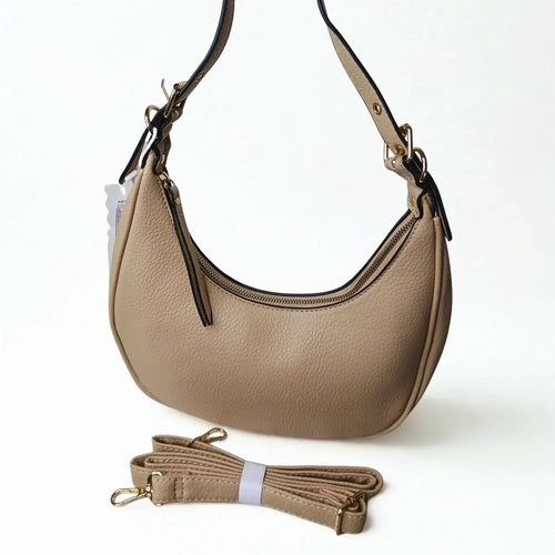 Leather Shoulder Bag - MS-0280 - Stile Donna Bags