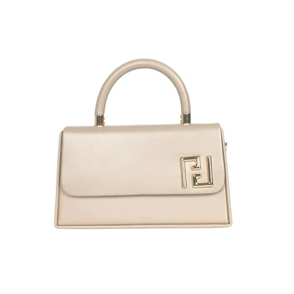 Mini Satchel con Top Handle Effortlessly Elegant Fendi - borsa color crema