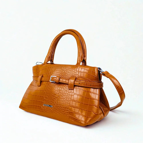 Patent Crocodile Leather Handbag - MS-7433 - Stile Donna Bags