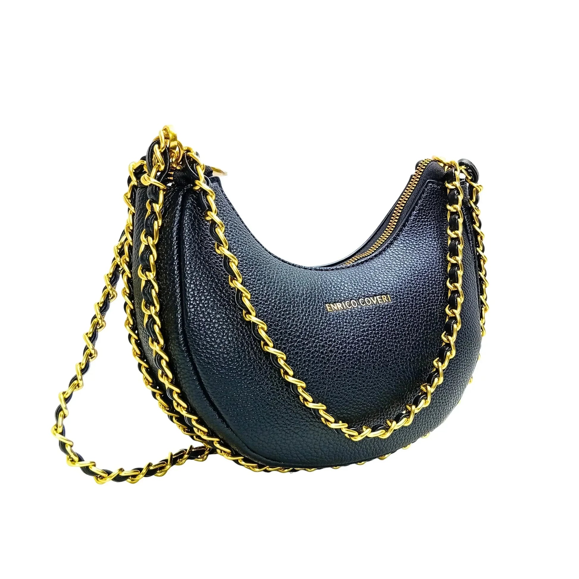 Pink Shoulder Bag with gold color chain strap MS-8824 - Stile Donna Bags