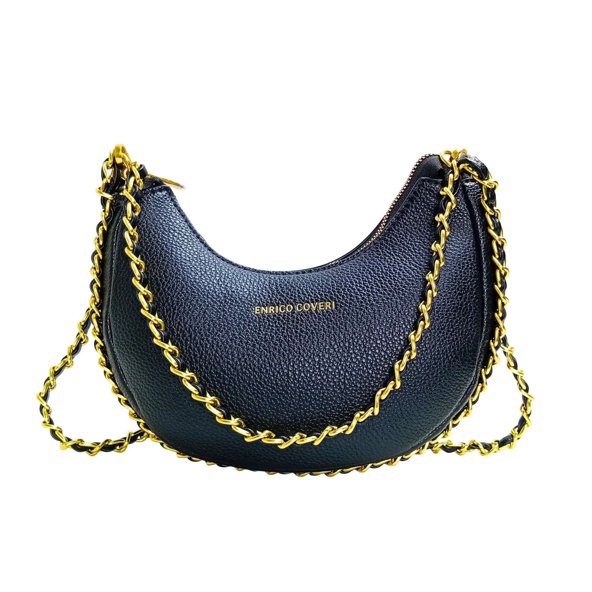 Pink Shoulder Bag with gold color chain strap MS-8824 - Stile Donna Bags