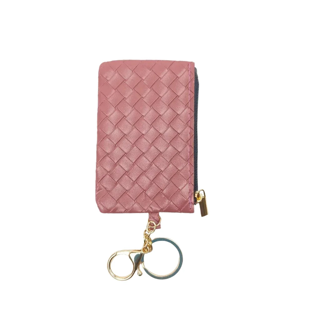 Portafoglio Portachiavi Ruby Weave Intrecciato - portachiavi portafoglio pelle