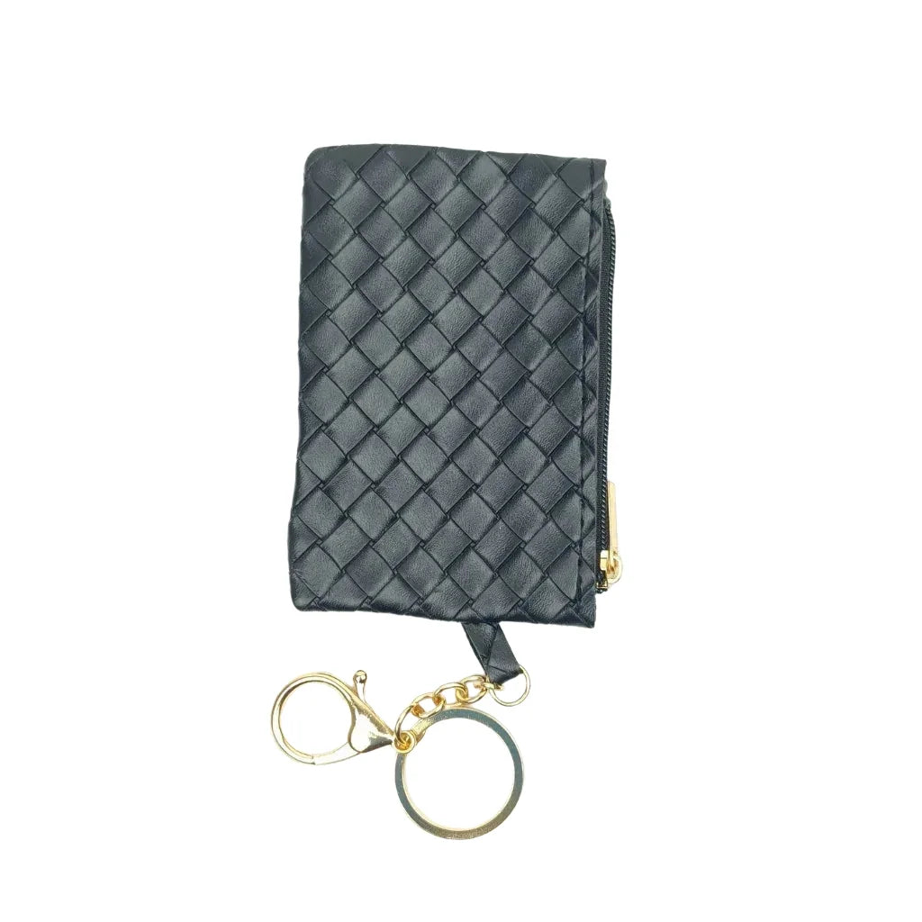 Portafoglio Portachiavi Ruby Weave Intrecciato - portachiavi pelle intrecciata