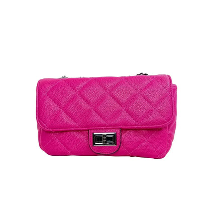 Pouch Clutch Bag in Ecopelle con Catena - borsa pelle trapuntata