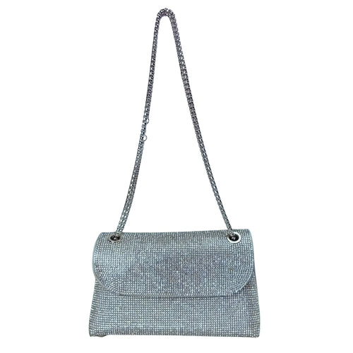 Rhinestone flap clutch bag - Stile Donna Bags