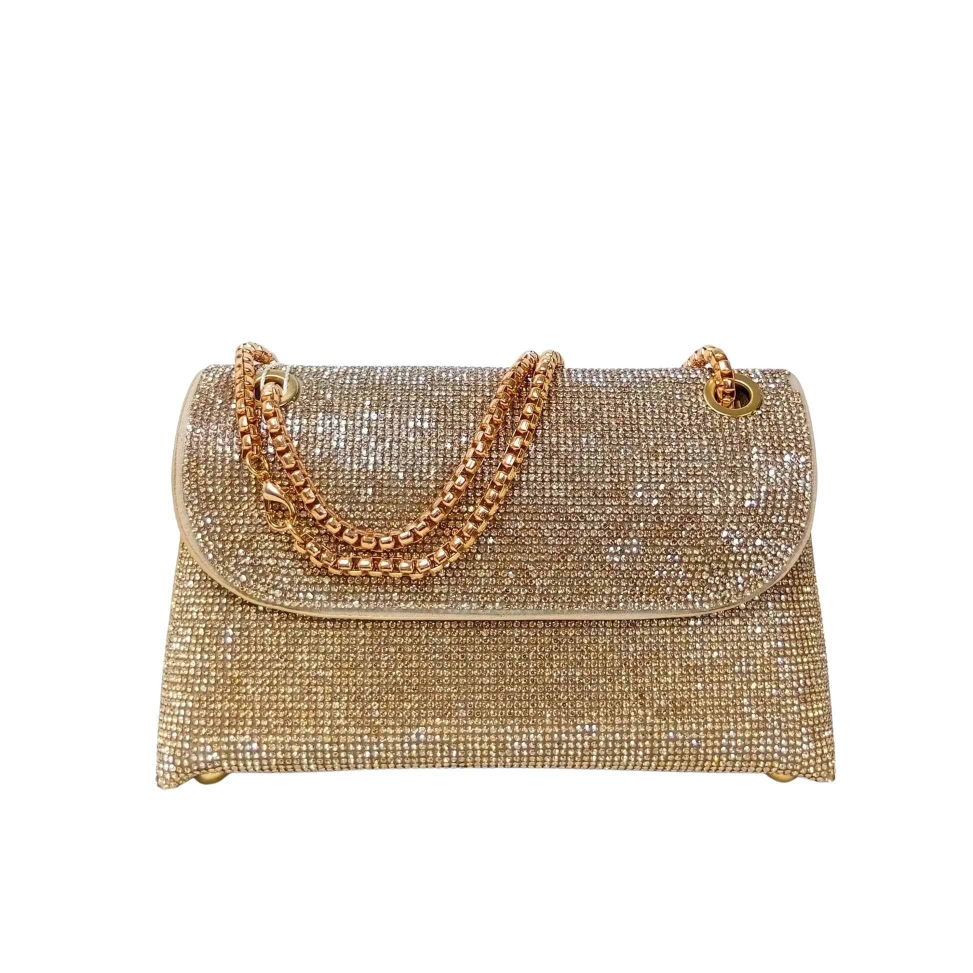 Rhinestone flap clutch bag - Stile Donna Bags