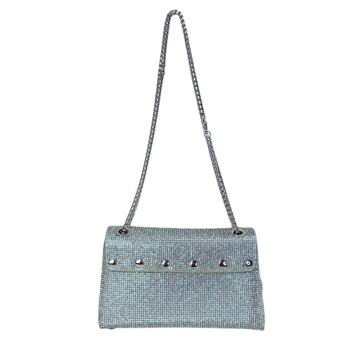 Rhinestone flap clutch bag - Stile Donna Bags