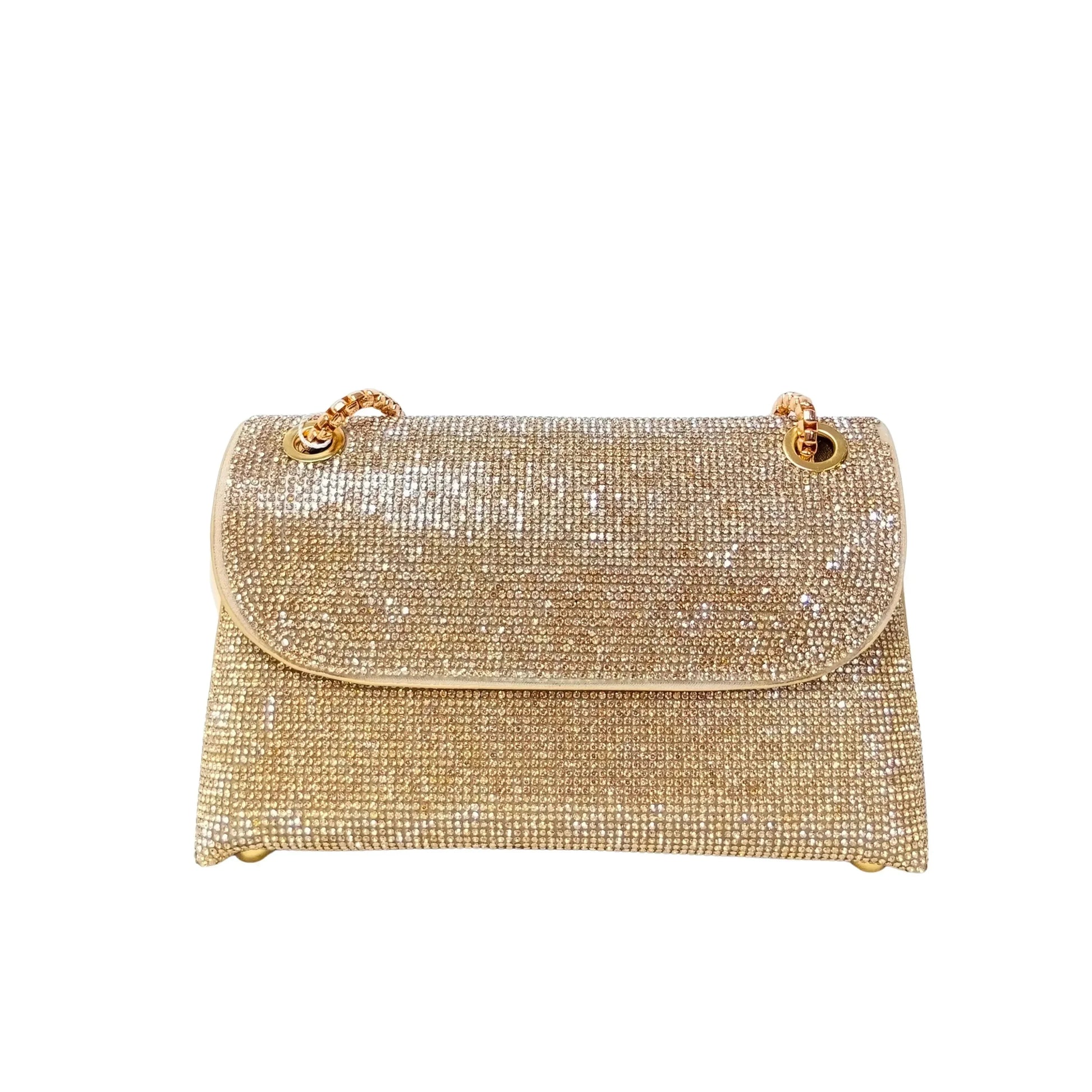 Rhinestone flap clutch bag - Stile Donna Bags