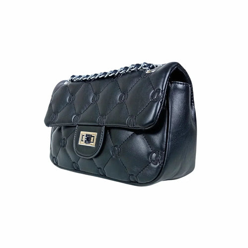 Soft leather crossbody bag with silver strap MS-8908 - Stile Donna Bags