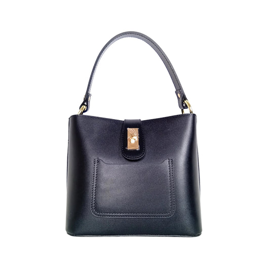 Stile Aura Leather handbag MS-9980 - Black - Handbag