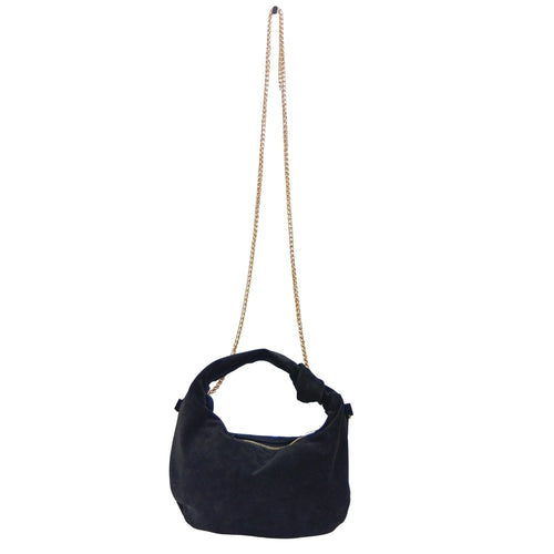 Suede hobo shoulder bag MS-6586 - coffee - Hobo