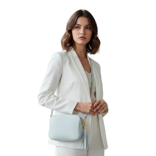 Withe crossbody bag in Genuine Leather MS-5990 - Stile Donna Bags