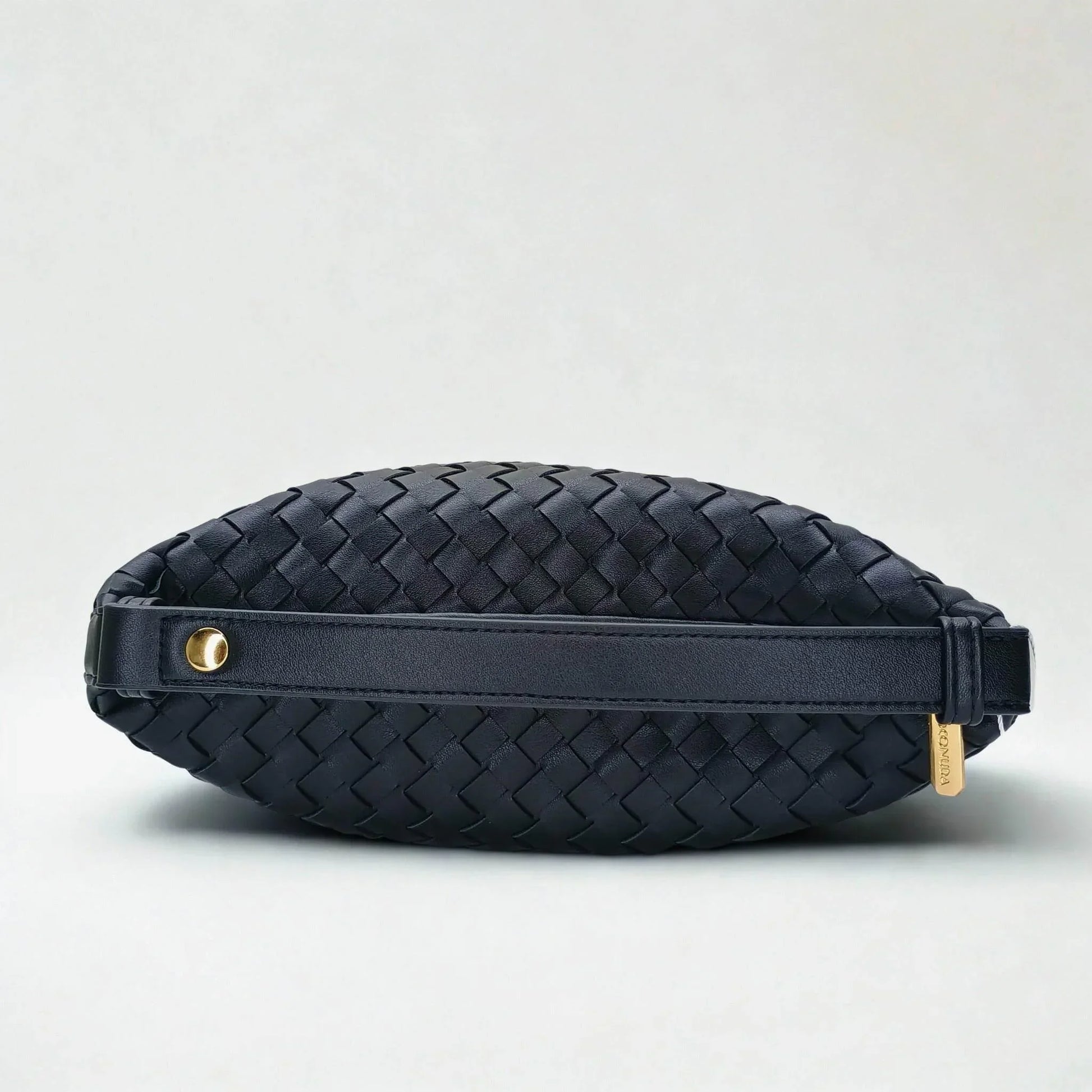 Woven Leather Handbag with Handle - MS-4957 - Stile Donna Bags